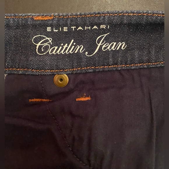 Elie Tahari Woman’s Caitlin Mid Rise Slim Fit Ankle Jean Bottom Zipper Size 6 - Picture 6 of 10